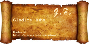 Gladics Huba névjegykártya